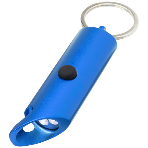 Porte-clés personnalisé lumière LED et ouvre-bouteille Flare Bleu royal